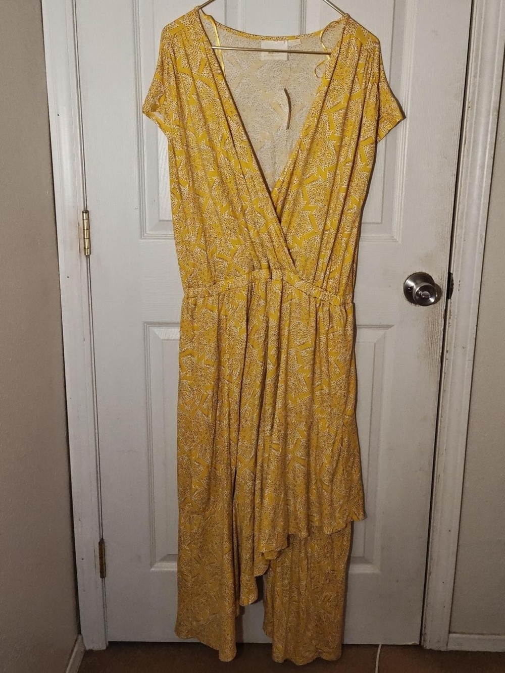 Maeve by Anthropologie Yellow Sleeveless Maxi Dress